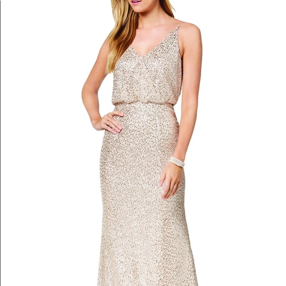 Adriana Pappell gold dress